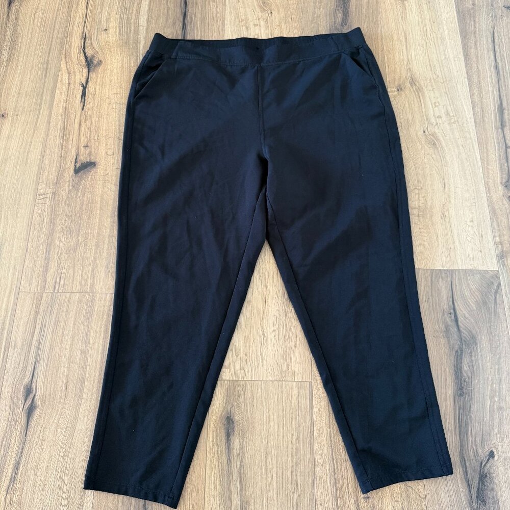 Black Pull-On Tech Trousers - XXL